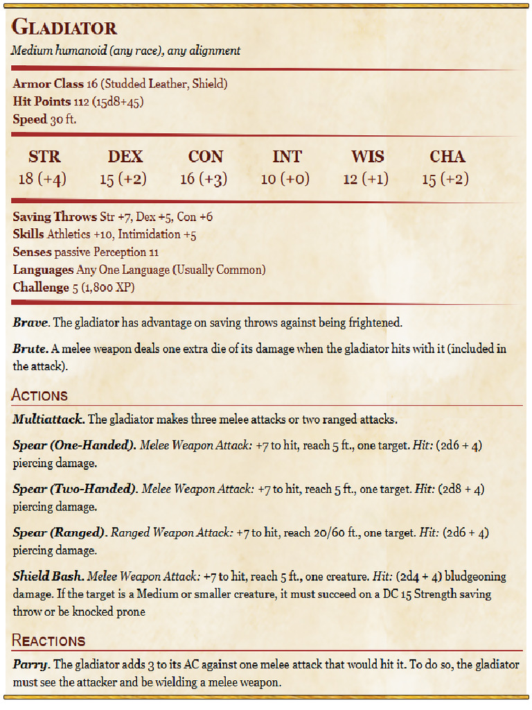 Gladiator | PDF