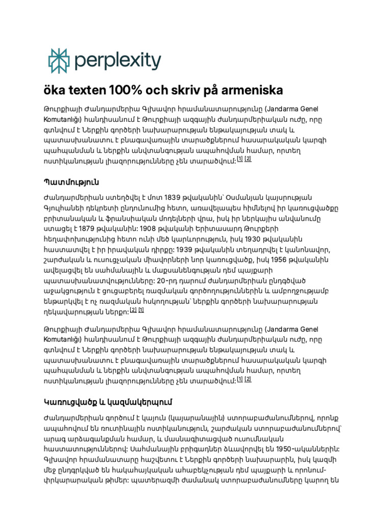 Öka Texten 100% Och Skriv På Armeniska | PDF