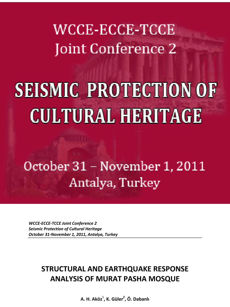 Earthquake Analysis of Murat Pasha Mosque | PDF | Stress (Mechanics ...