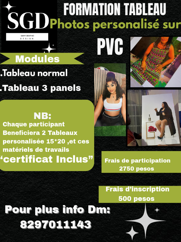 Formation Tableau Personnalisé PVC | PDF