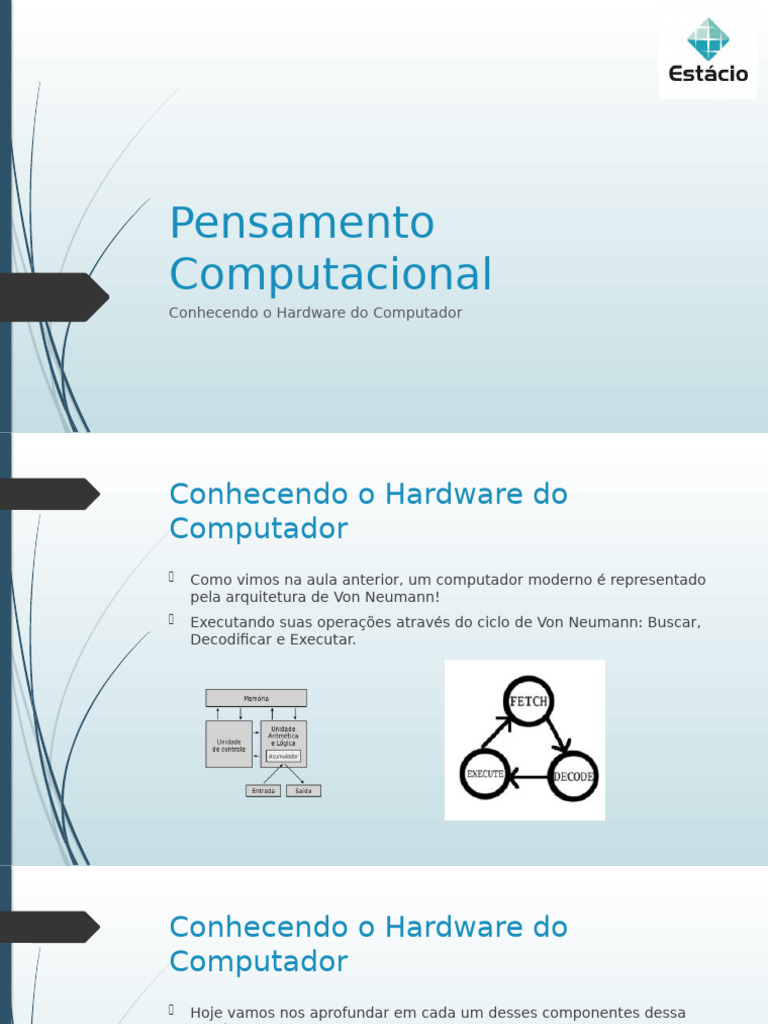 03 - Conhecendo o Hardware Do Computador (1) | PDF | Hardware de ...