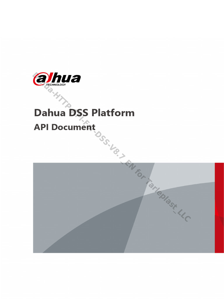 Dahua DSS Platform API Documentation | PDF | Transport Layer Security ...