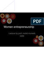 Women Entrepreneurship: Lecture by Prof: Mohd Muneeb Sada
