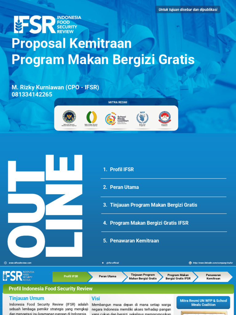 Program Makan Bergizi Gratis IFSR | PDF