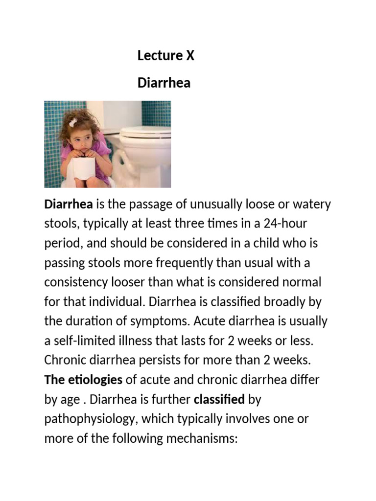 Understanding Diarrhea in Children | PDF | Diarrhea | Infection