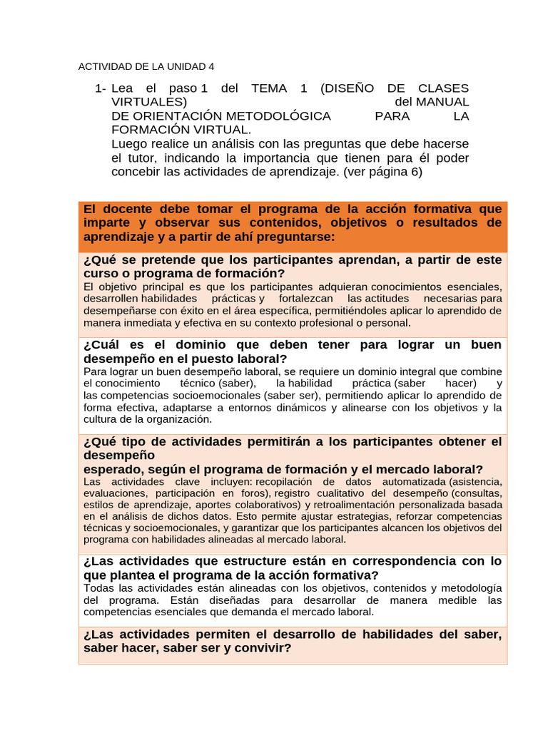 Actividad de La Unidad IV | PDF | Aprendizaje | Enseñando