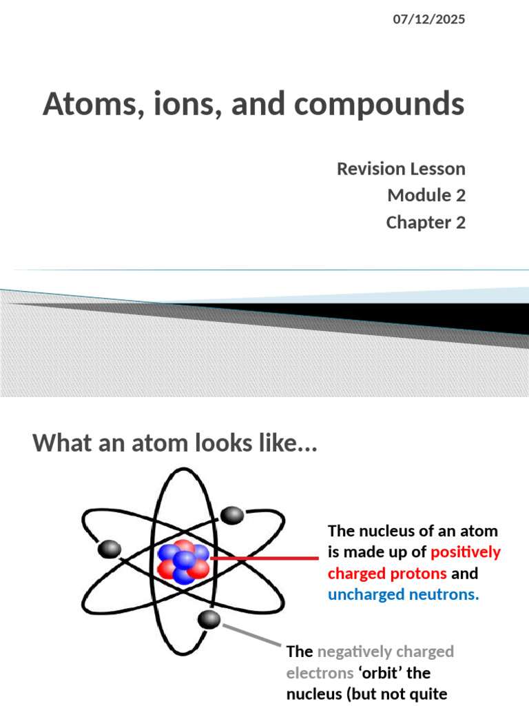 2 Atoms, ions, and compounds | PDF | Atoms | Proton