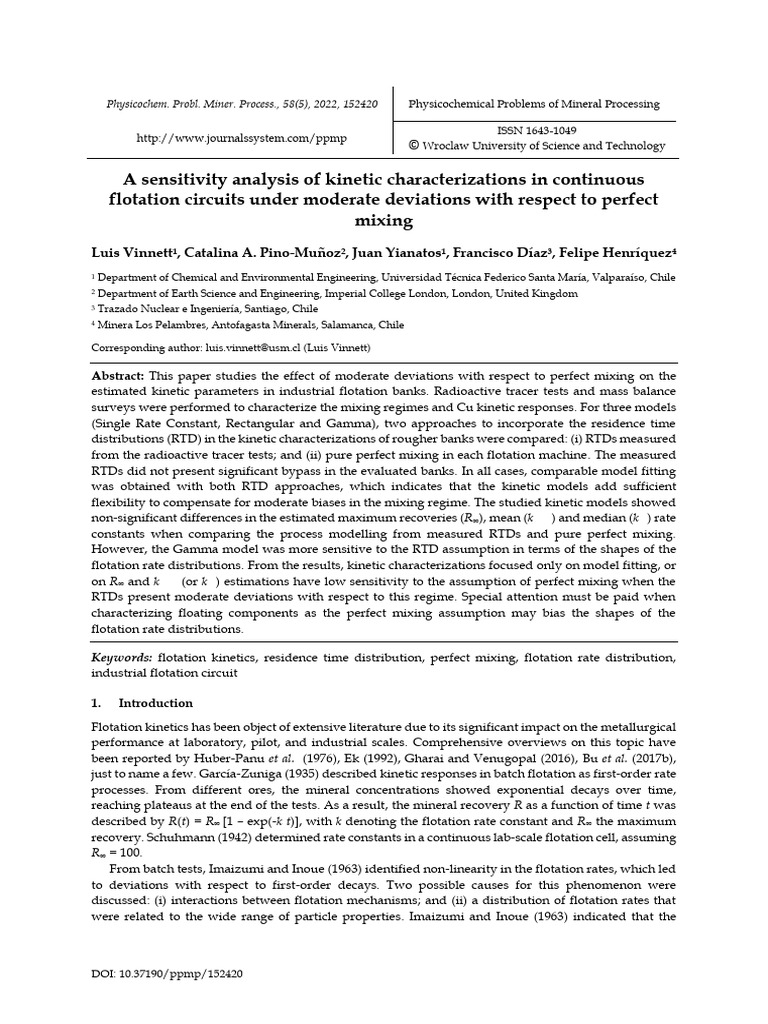 A Sensitivity Analysis of Kinetic Characterization | PDF | Radioactive ...