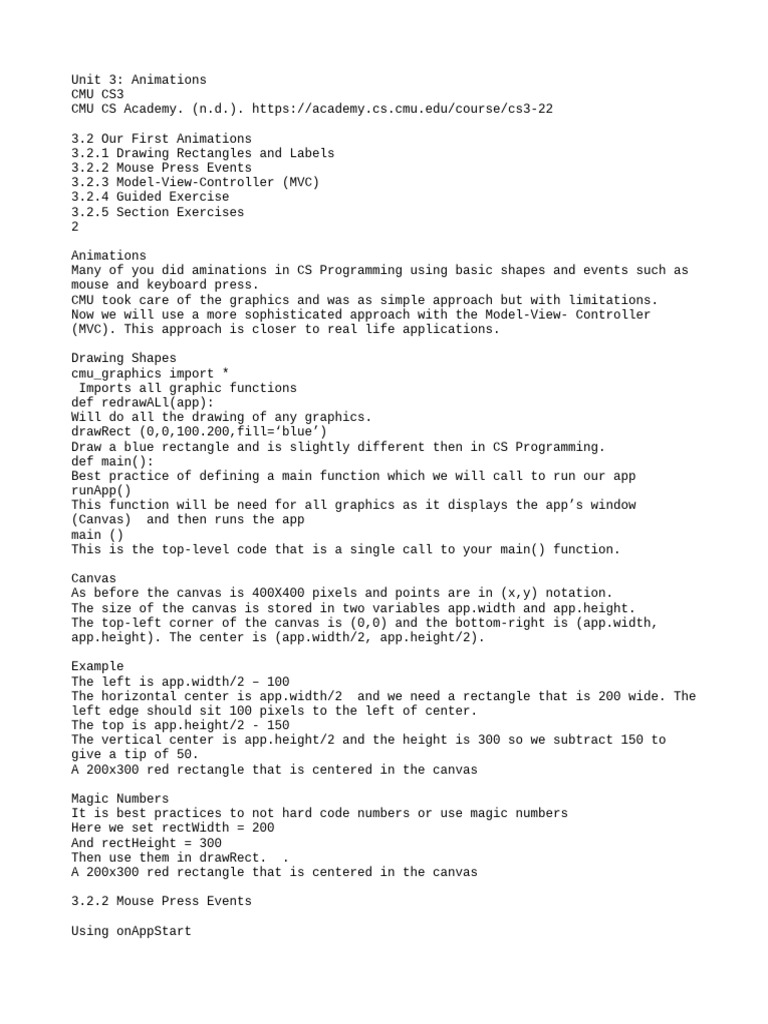Understanding MVC in Animations | PDF | Model–View–Controller ...