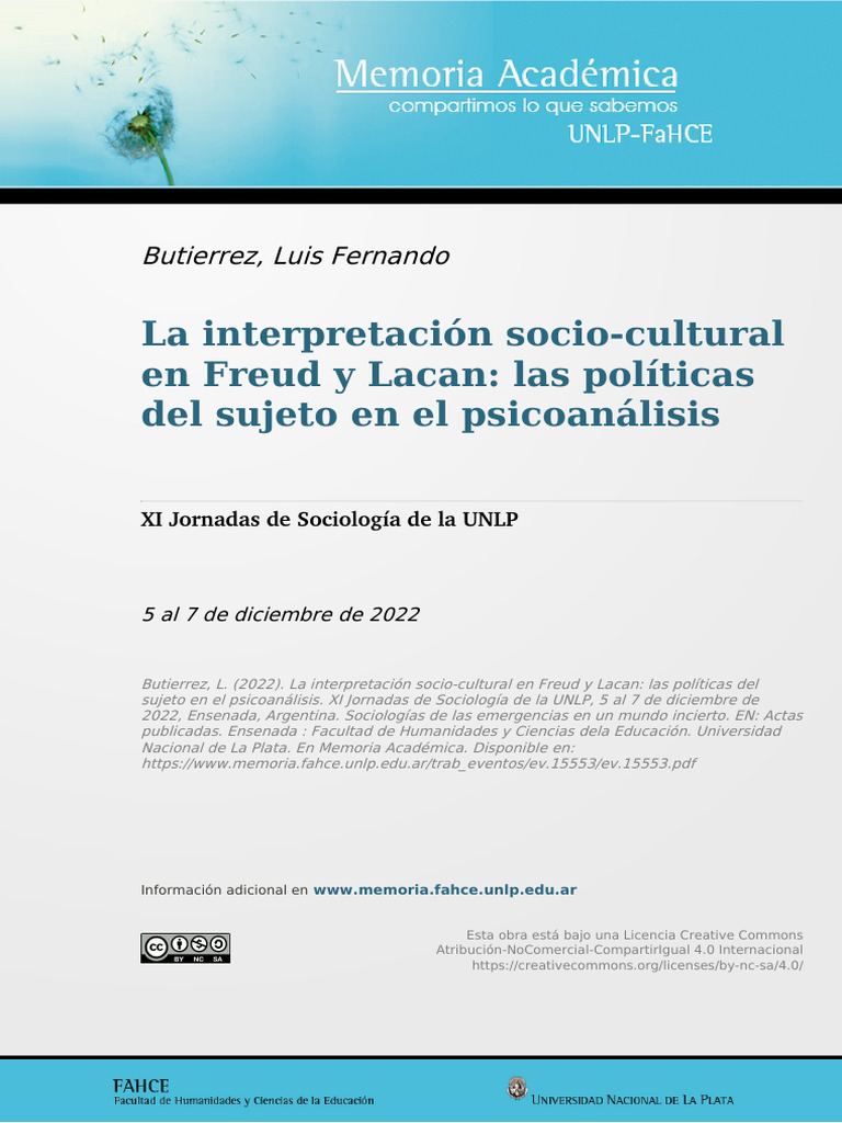 Freud y Lacan: Políticas del Sujeto en Psicoanálisis | PDF | Jacques ...