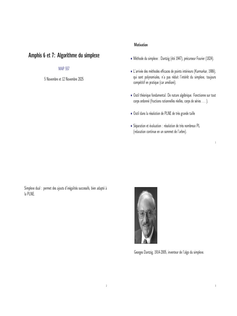 Algorithme du Simplexe : Théorie et Applications | PDF | Algèbre ...