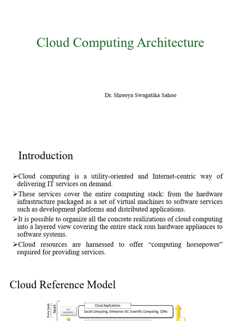 CH4_CC Architecture | PDF | Cloud Computing | Software As A Service