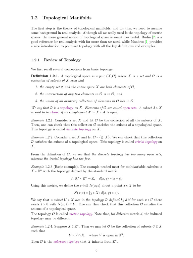 Lecture 2 | PDF | Manifold | Topology