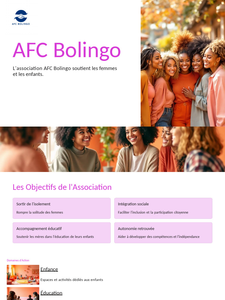 Soutien aux Femmes et Enfants - AFC Bolingo | PDF