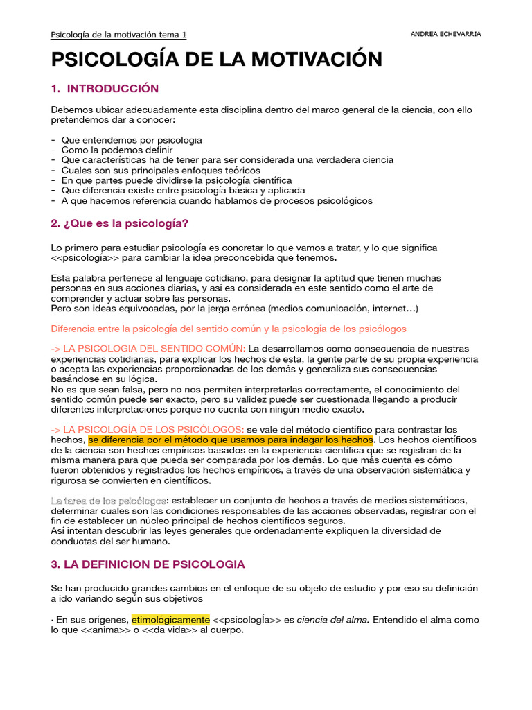 Psicología de La Motivación (UNED) | PDF | Motivación | Motivacional