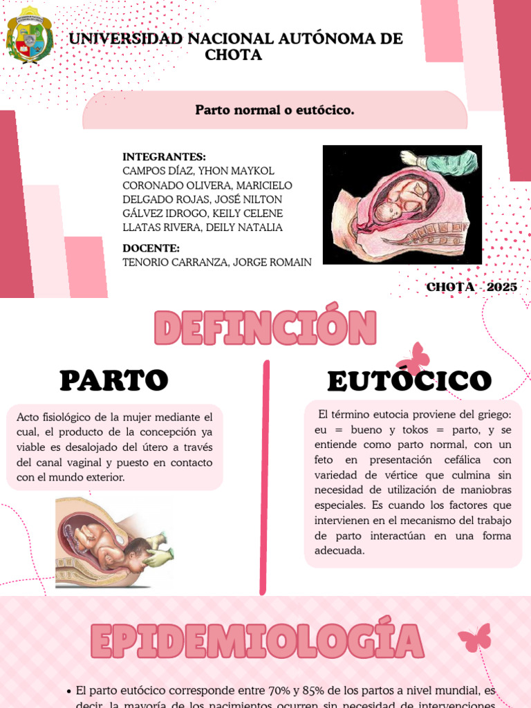Parto Eutócico: Definición y Epidemiología | PDF | Parto ...