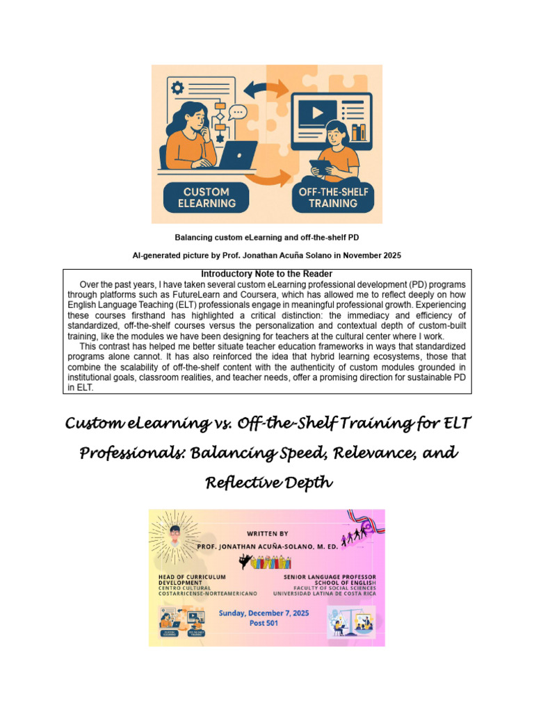 Custom ELearning vs. Off-The-Shelf Training for ELT Professionals | PDF ...