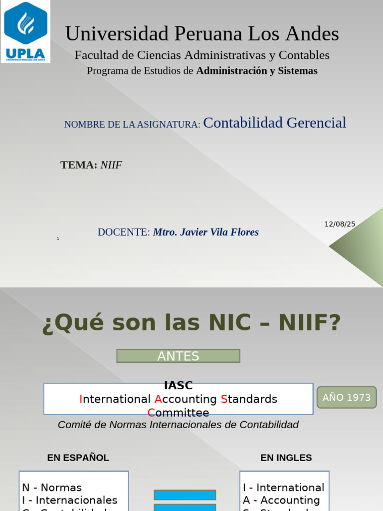 Nic y Niif | PDF | normas internacionales de INFORMACION FINANCIERA ...