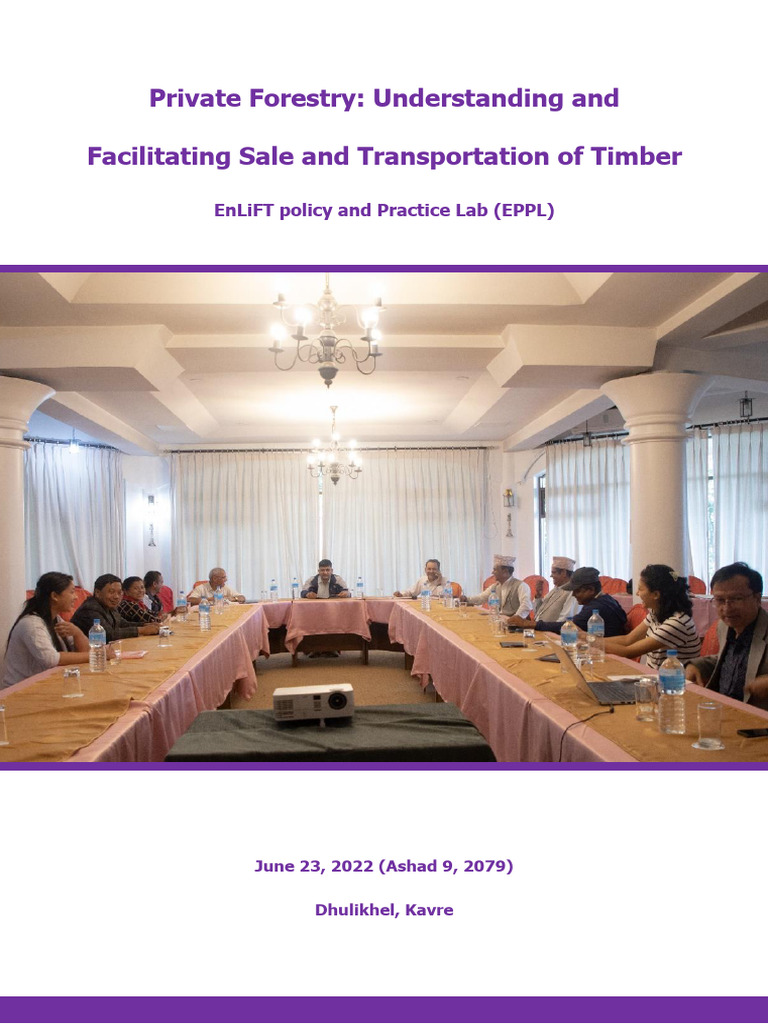 Private Forestry Understanding and Facilitating Sale and Transportation ...