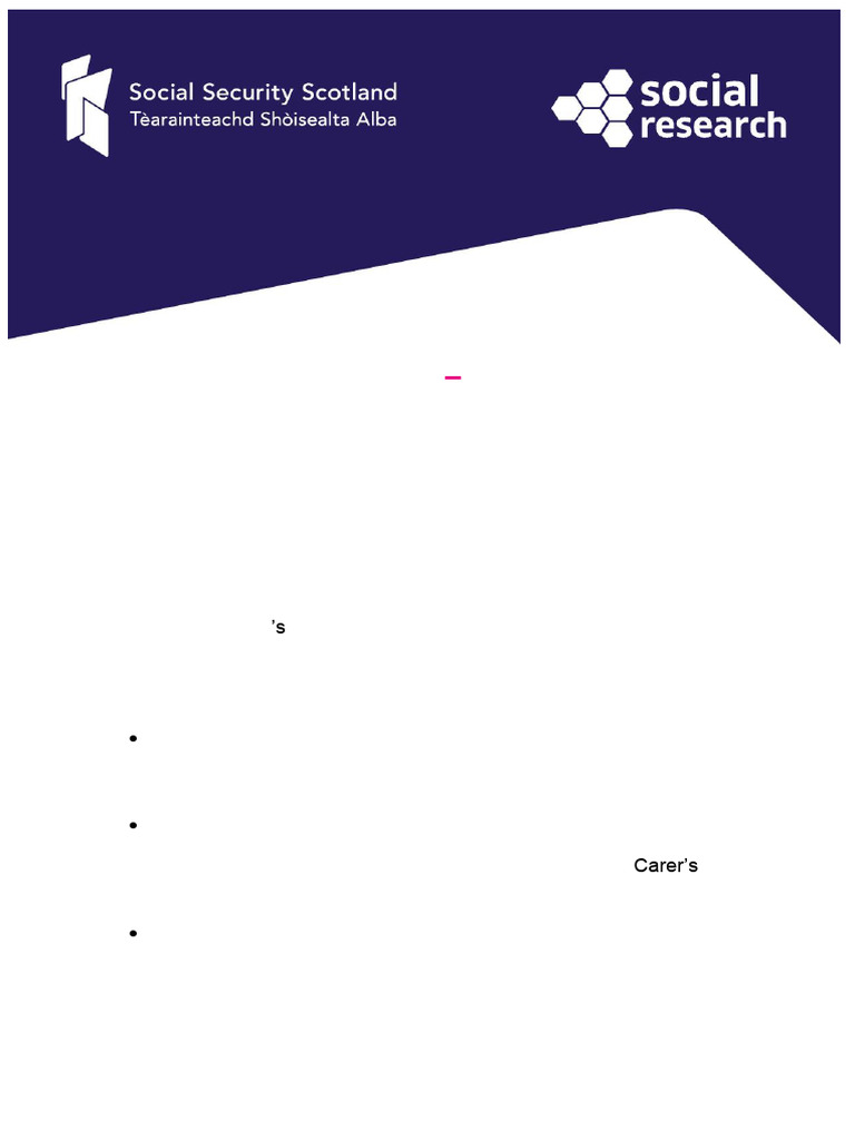Social Security Scotland Insights Research Findings | PDF | Questionnaire