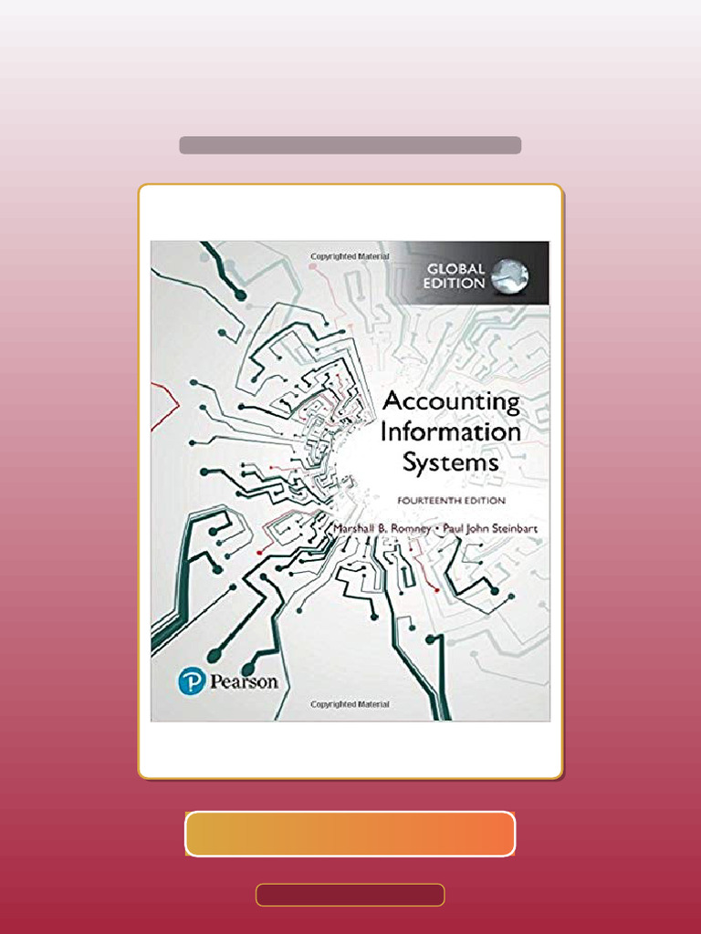 Accounting Information Systems 14th GLOBAL Edition by Marshall B Romney ...