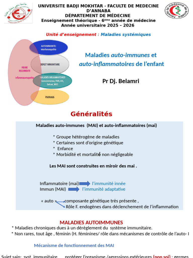 Maladies auto-immunes et auto-inflammatoires | PDF | Maladie auto ...