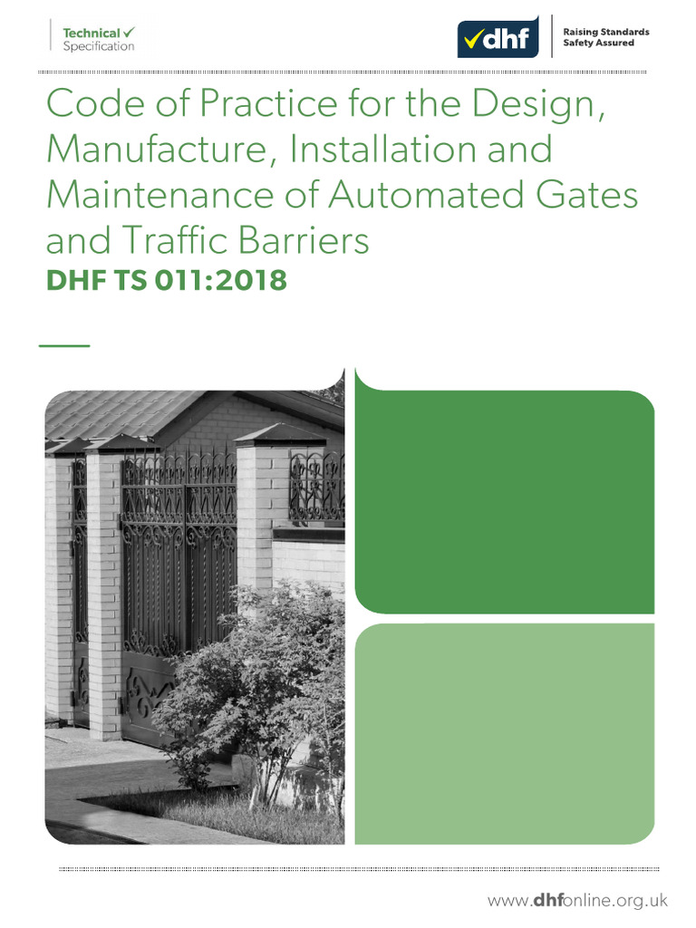 Automated Gates & Barriers Safety Code | PDF | Safety | Regulatory ...