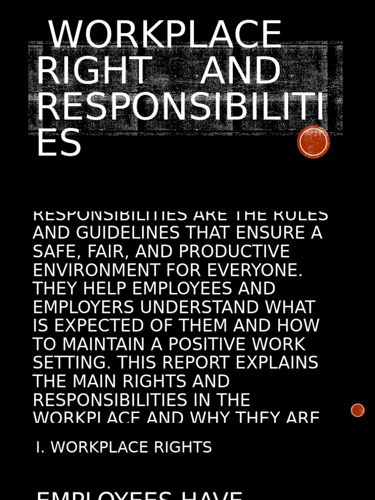 Workplace Rights and Responsibilities Guide | PDF | Employment | Safety