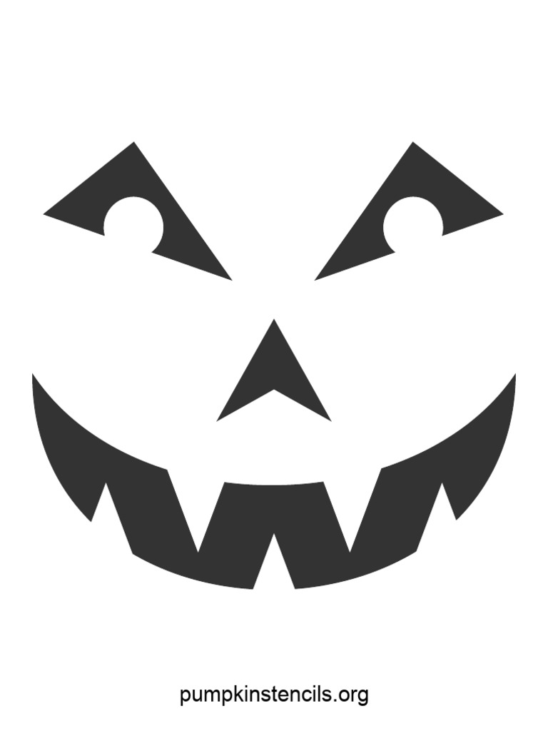 Jack o Lantern Pumpkin Stencil | PDF