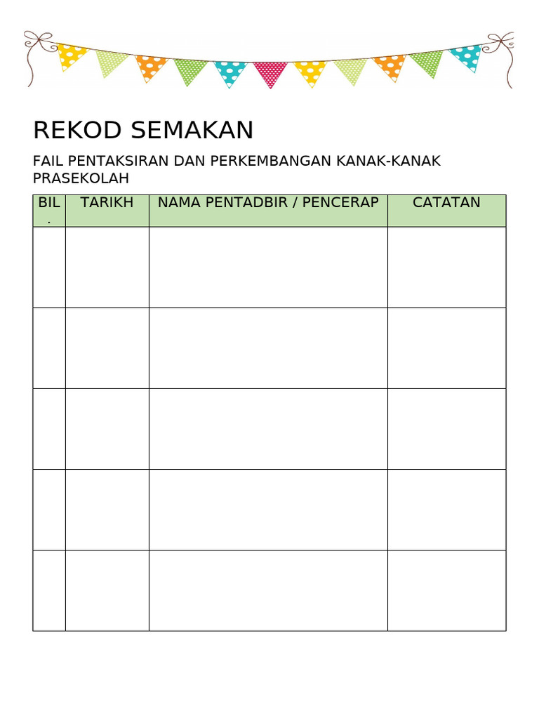 Rekod Semakan | PDF