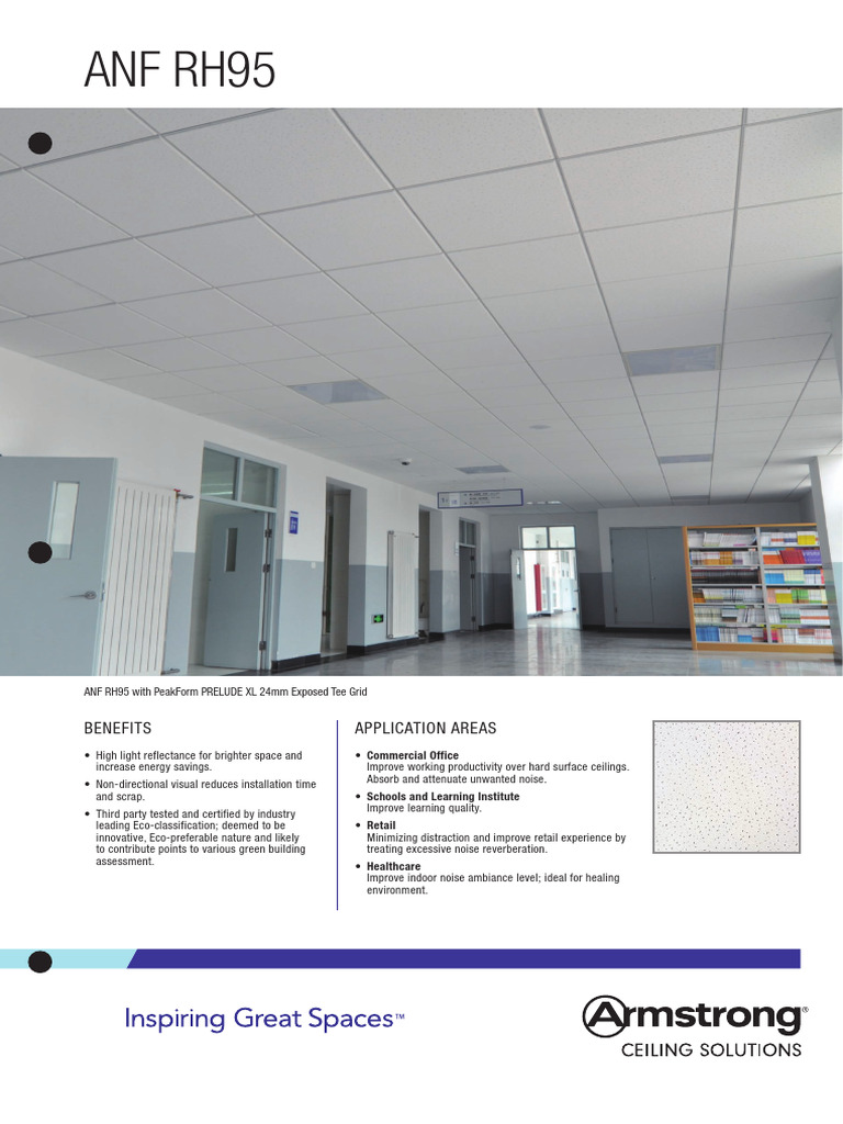 ANF RH95 Eco-Friendly Ceiling System | PDF | Materials | Building ...