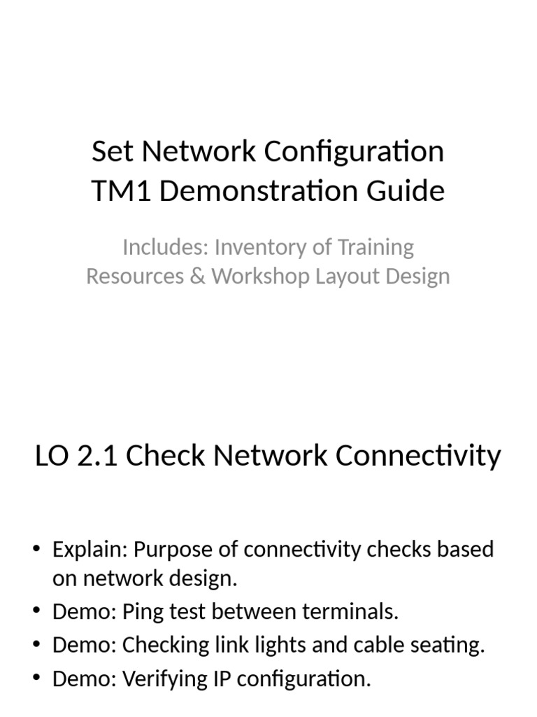 Network Configuration Training Guide | PDF