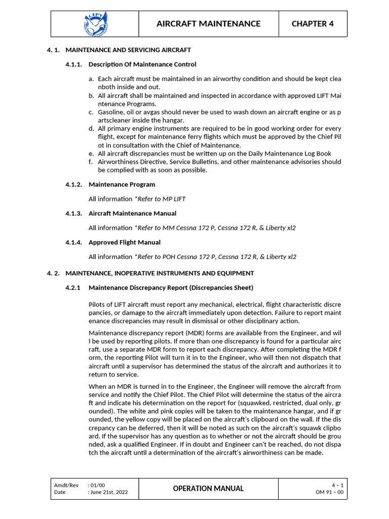 Aircraft Maintenance Procedures Guide | PDF | Aircraft | Instrument ...