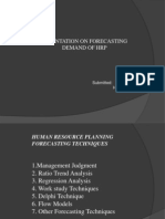 Presentation On Forecasting Demand of HRP: Submitted: HR Specialization