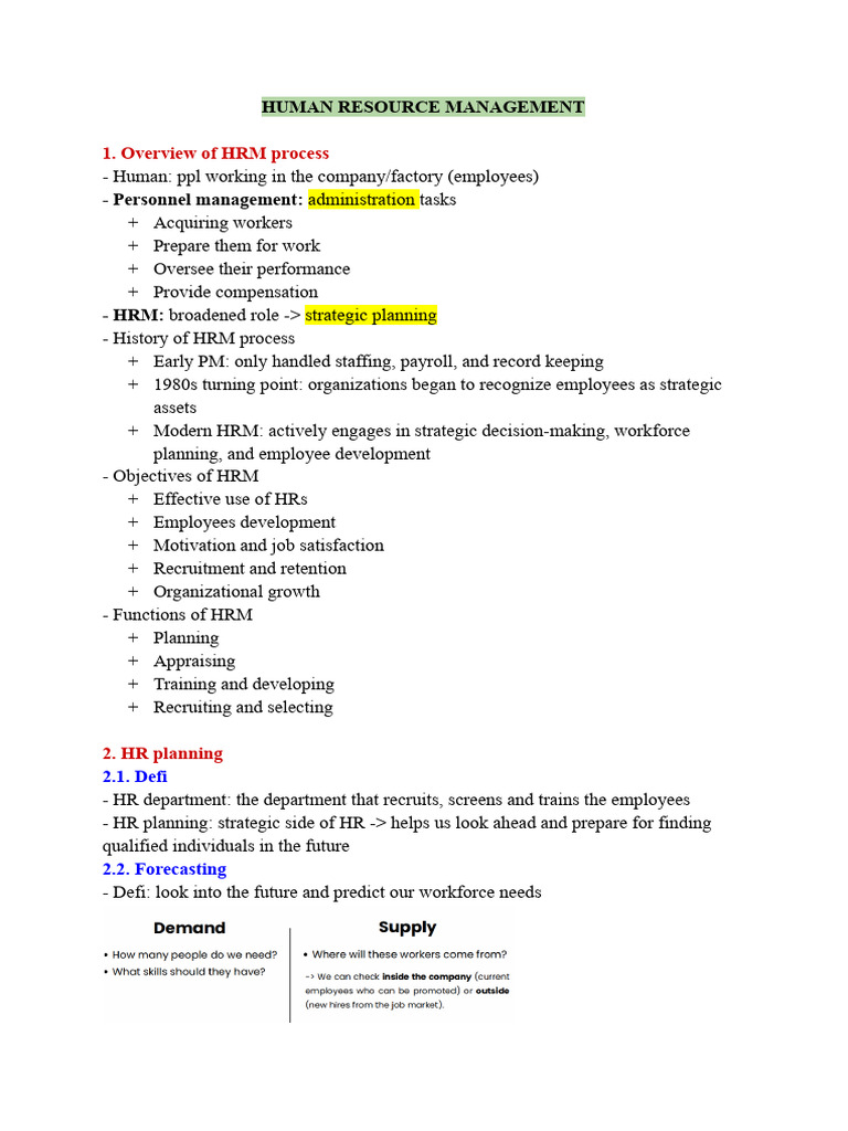 Comprehensive Guide to Human Resource Management | PDF | Human Resource ...