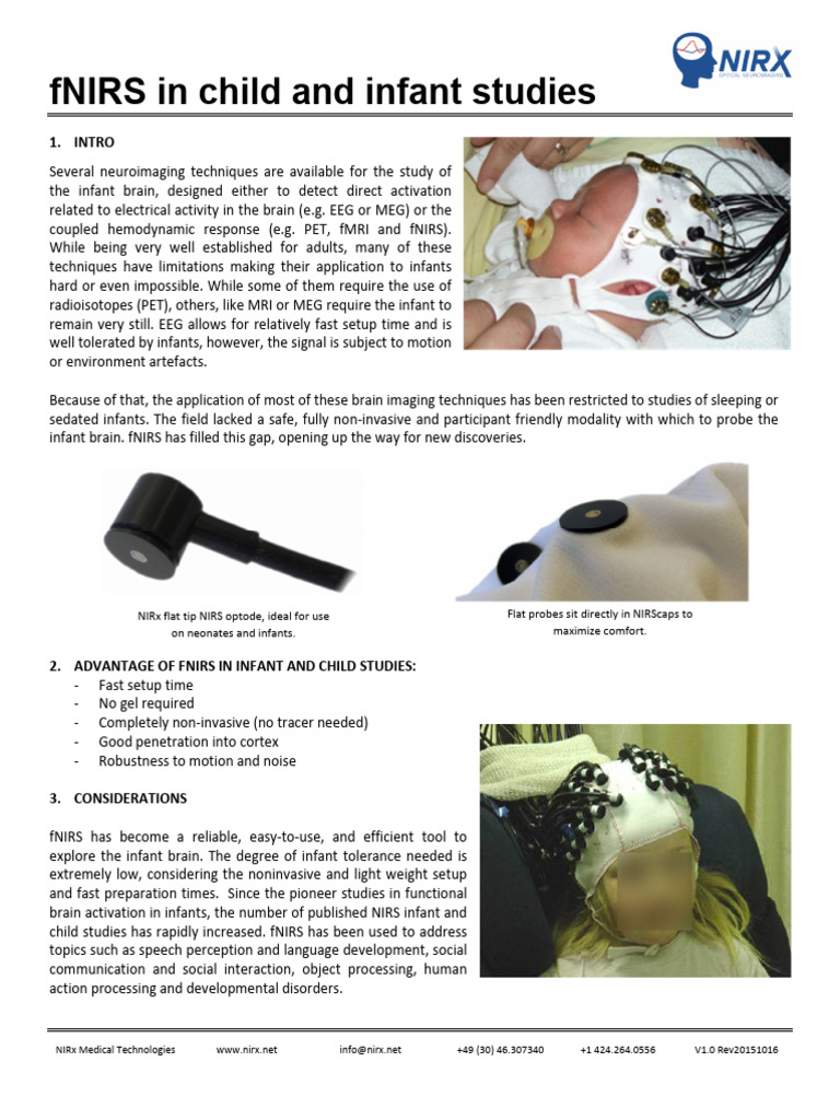 Child and Infant Applications With FNIRS | PDF | Neuroimaging ...