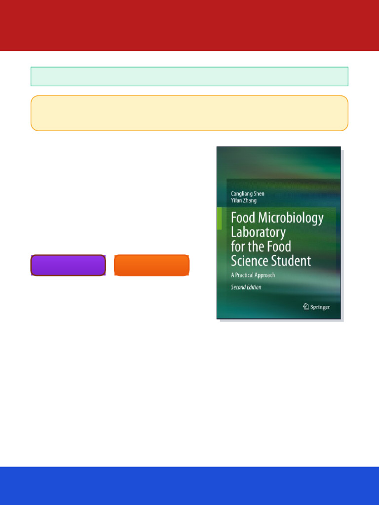 Food Microbiology Laboratory for the Food Science Student: A Practical ...