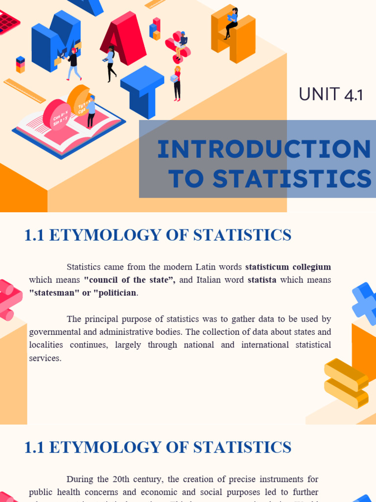 Unit 4.1 Introduction To Statistics | PDF | Statistics | Level Of ...