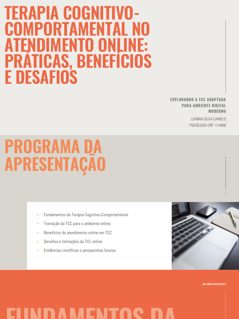 TCC Online: Benefícios e Desafios | PDF | Terapia cognitiva