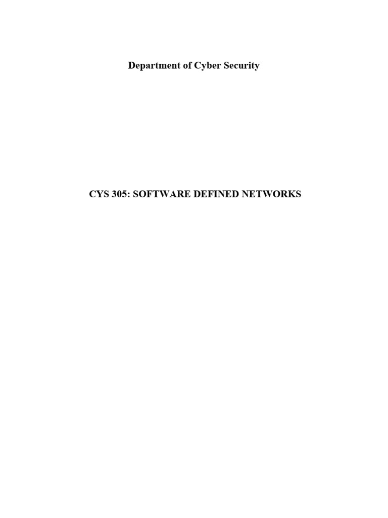 SOFTWARE DEFINED NETWORK | PDF | Computer Network | I Pv6