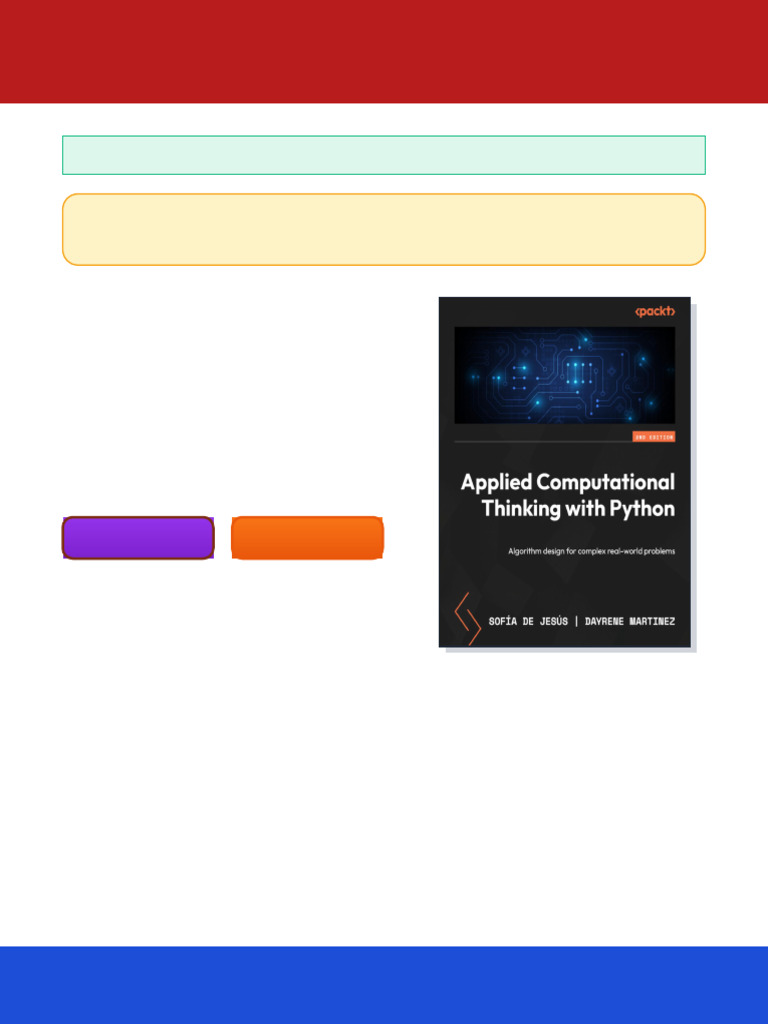 Applied Computational Thinking with Python Algorithm design for complex ...