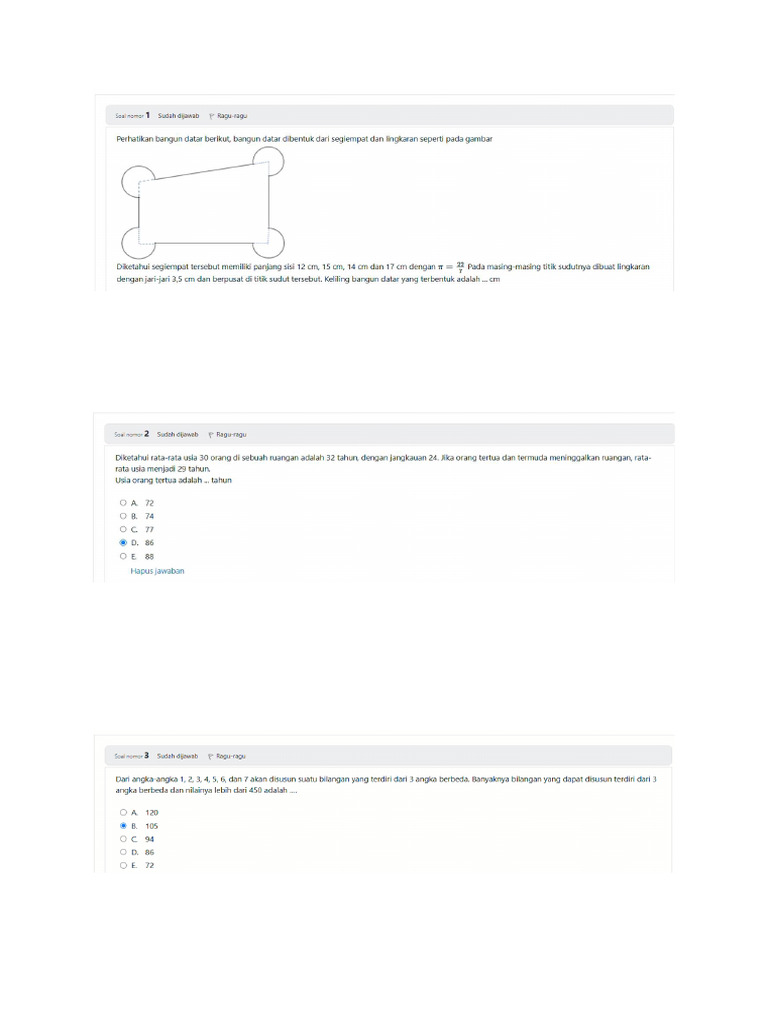 Tryout Tka Matematika | PDF