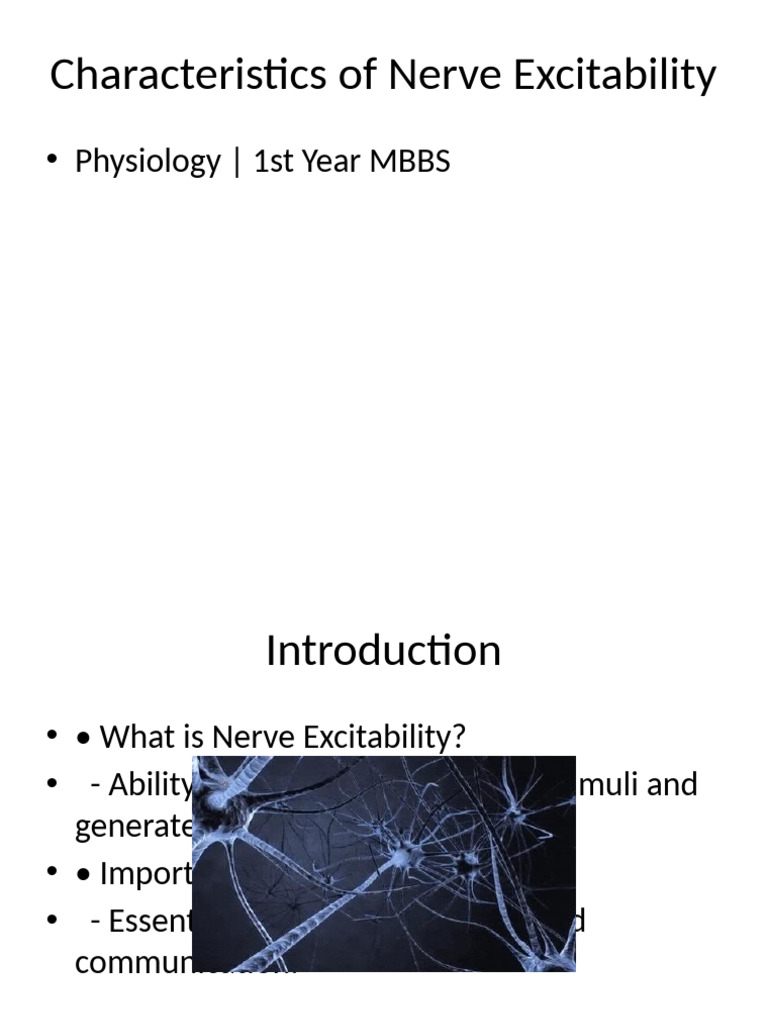 Nerve Excitability | PDF | Action Potential | Membrane Potential