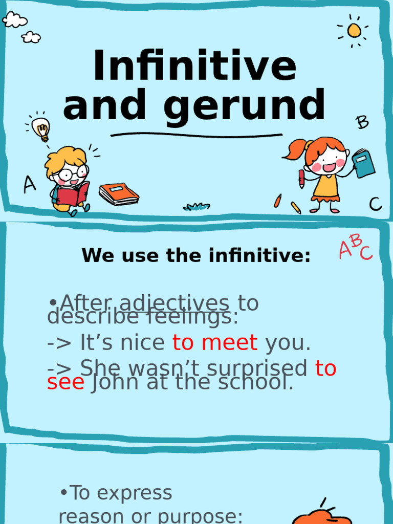 Infinitives and Gerunds Explained | PDF | Verb | Semantic Units