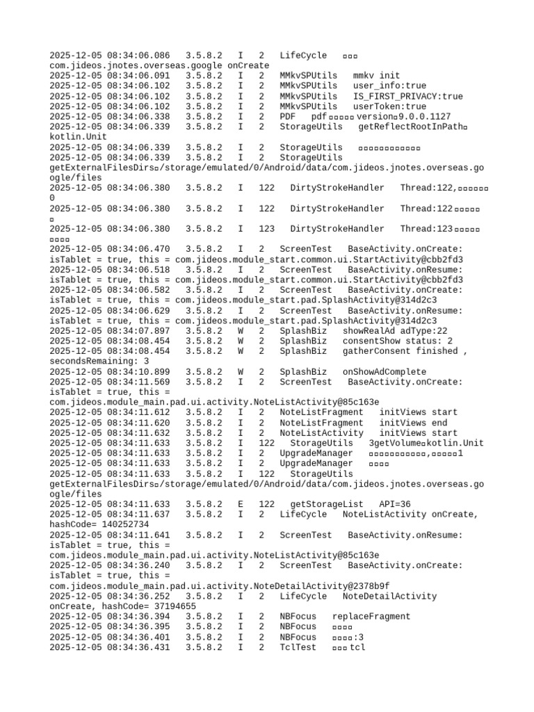 App Lifecycle Log Analysis | PDF