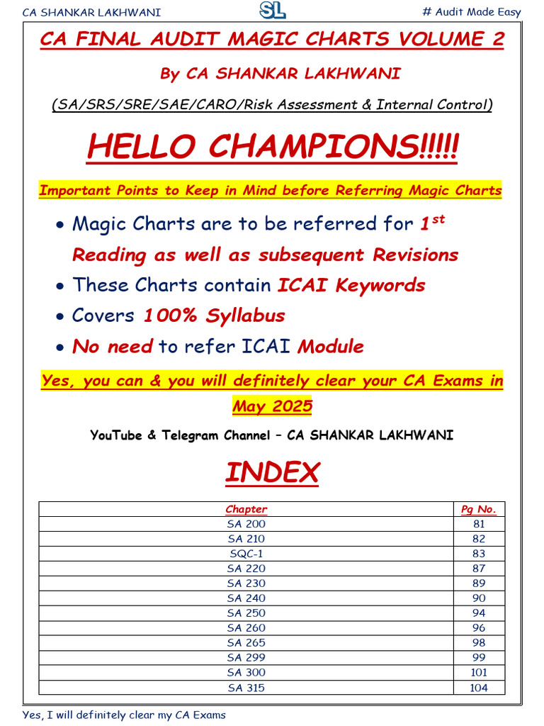 Magic Charts Volume 2 Coloured | PDF | Audit | Internal Control