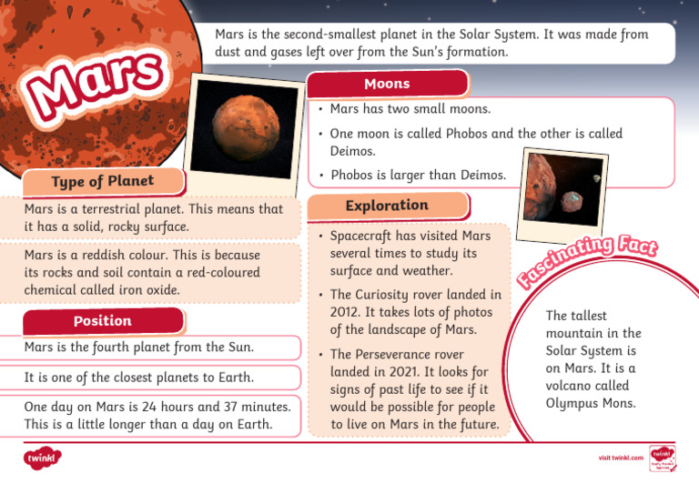 T SC 1744283228 ks1 Mars Fact File - Ver - 2 | PDF