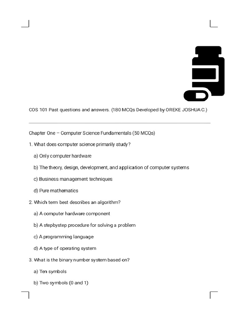 COS 101 Past Questions and Answers - Phoenix | PDF