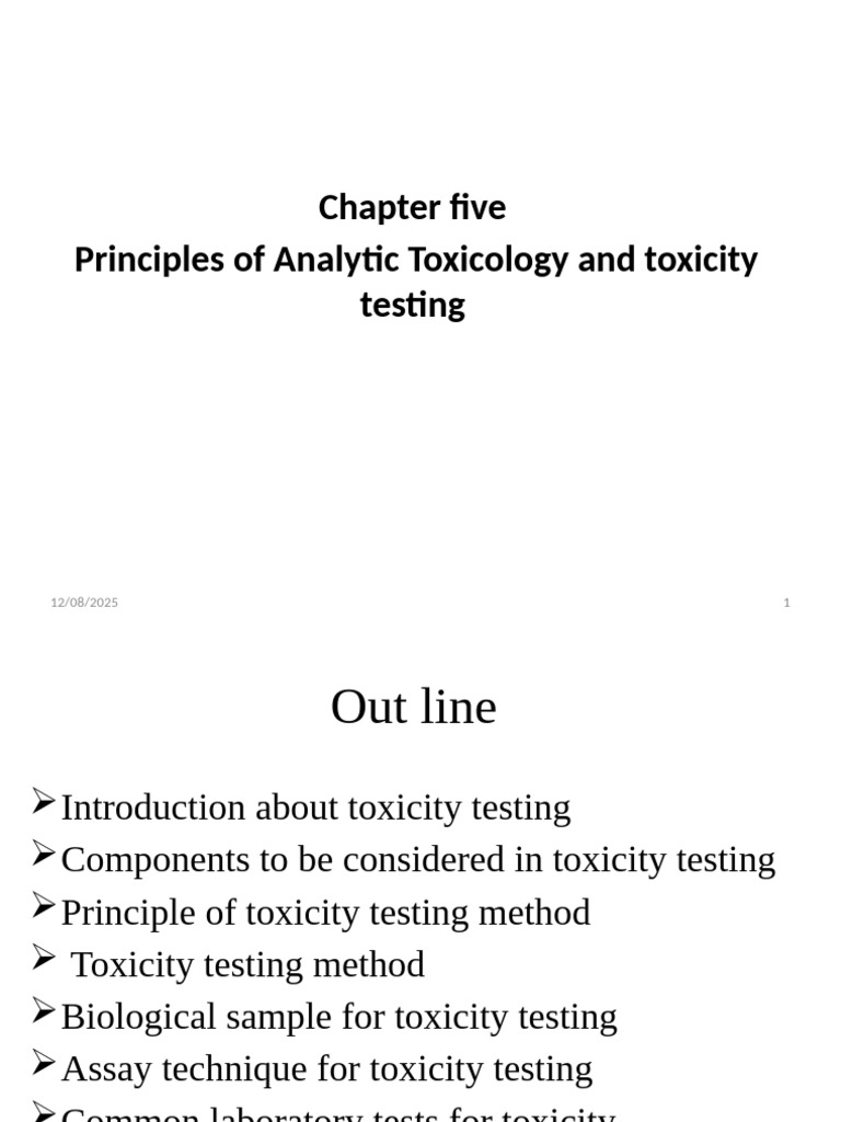 Toxicity Testing Methods and Principles | PDF | Toxicity | Toxicology