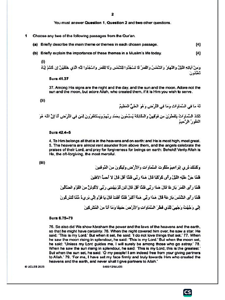Paper 1 Islamic | PDF